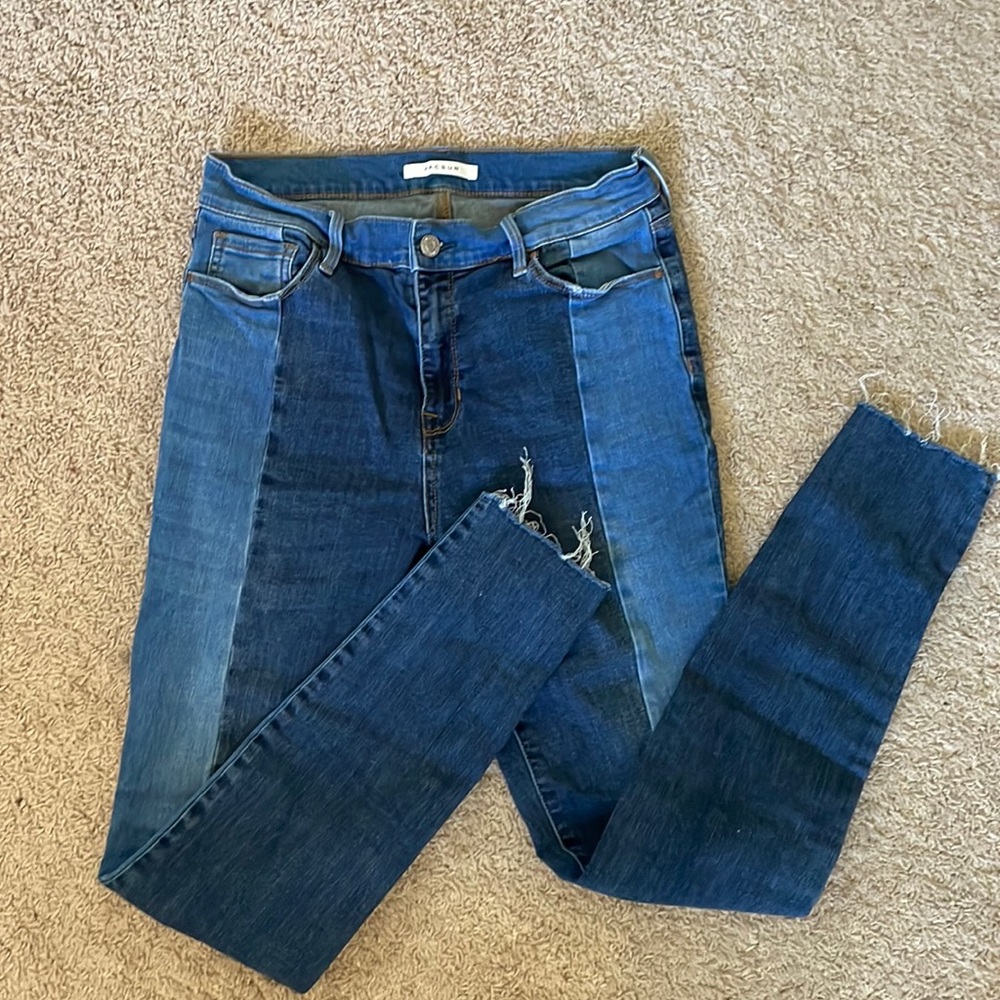 Pac Sun split tone, high rise jeans